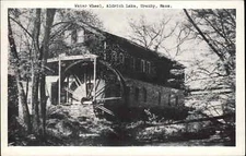 Granby Massachusetts MA Whater Wheel Aldrich Lake Vintage Postcard