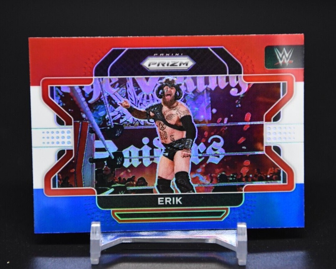 2022 Panini Prizm WWE ERIK Red White Blue RWB Parallel Card #91 | eBay