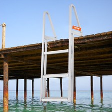 VEVOR Scala per pontile barca alluminio staccabile 3 gradini carico 350 libbre