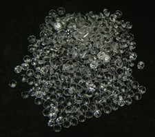 100 PCS. ROUND 1.0-3.0 MM. MACHINE CUT WHITE SAPPHIRE LAB CORUNDUM