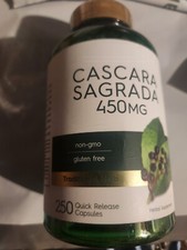 Cascara Sagrada 450mg 250 Caps Non-GMO/Gluten Free /No Preservatives
