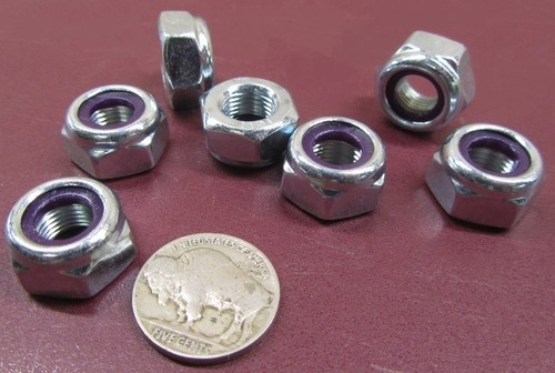 Zinc Plate, Class 10, Nylon Insert Lock Hex Nuts RH, M10 x 1.0 x 17mm W, 50 Pc - Bild 6 von 11