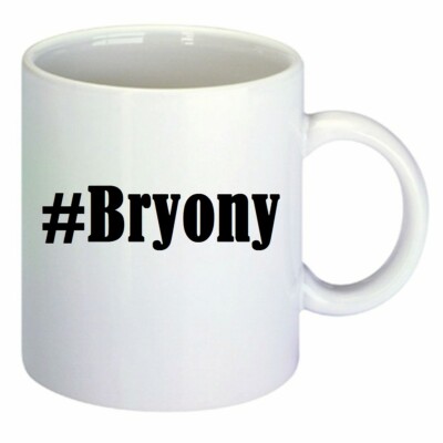 Kaffeetasse #Bryony Hashtag Raute Keramik Höhe 9,5cm in Weiß