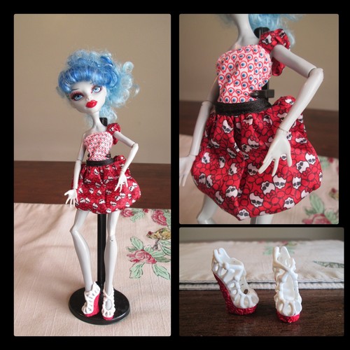 Monster High GHOULIA YELPS dress shoes Brain Bones DOT DEAD GORGEOUS ...