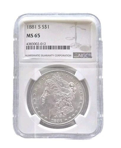 1881 S Morgan Silver Dollar NGC MS65