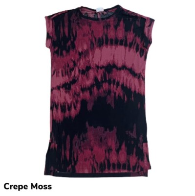 2XL CHELSEA LuLaRoe T-Shirt Dress ~ BURGUNDY TIE DYE ~ Sizes 20-22; nwt