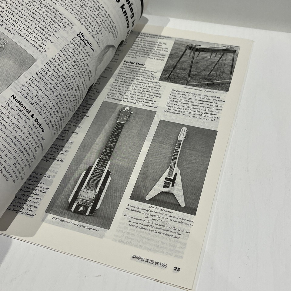 RARE National Guitars Catalogue 1995 Worcester Slide N Pickit Retro