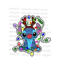 Disney Christmas Stitch Light nn Premade Scrapbook Page Paper Piece die cut