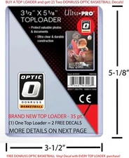 TOP LOADER STICKERS PANINI DONRUSS OPTIC BASKETBALL Cards FREE OPTIC DECALS