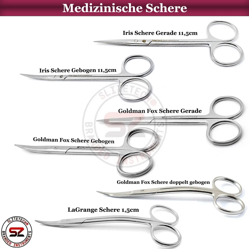 SLITETECH® Präparierschere Fadenschere OP Schere Dental Medizinische Chirurgische Schere