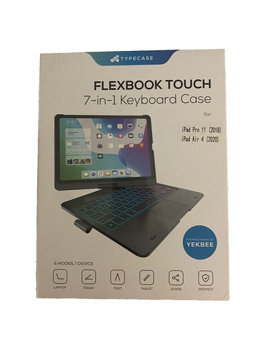 BLUE Typecase Flexbook Touch 7-in-1 Keyboard Case Ipad Pro 11 2018 Air 4 2020