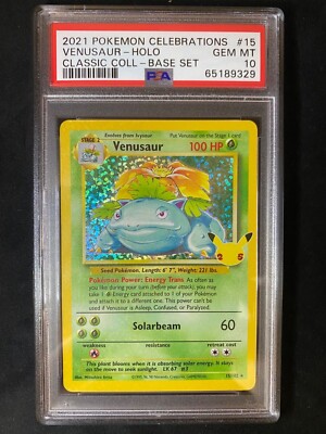 2021 Pokemon Celebrations 25th ANNIVERSARY Venusaur Holo PSA 10