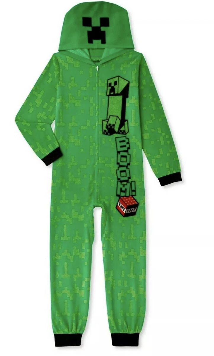 Minecraft hooded pajamas clearance