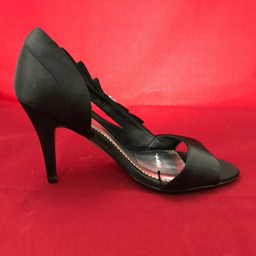 Sandalias Debut Negro D'Orsay Joya Lateral Bow Tacones Reino Unido 6/39 - Imagen 7 de 12