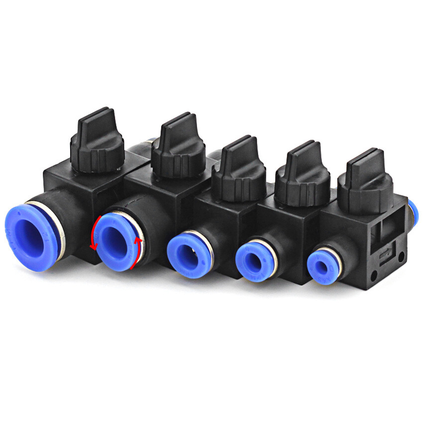 2 Stück Pneumatik Kugelhahn 10mm - Luftventil Für Druckluft Leitungen