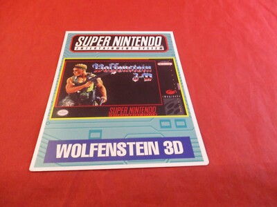 Wolfenstein 3D Super Nintendo SNES Vidpro Promotional Shelf Display Card  ONLY