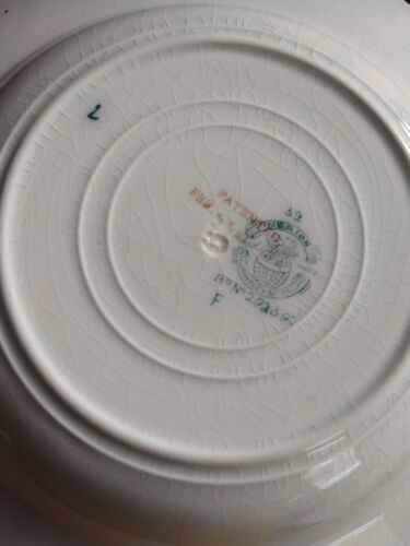 1 of 8 available W. H. Grindley Rimmed Soup Bowl Merion Flow Blue 1897-1914 - Picture 3 of 5