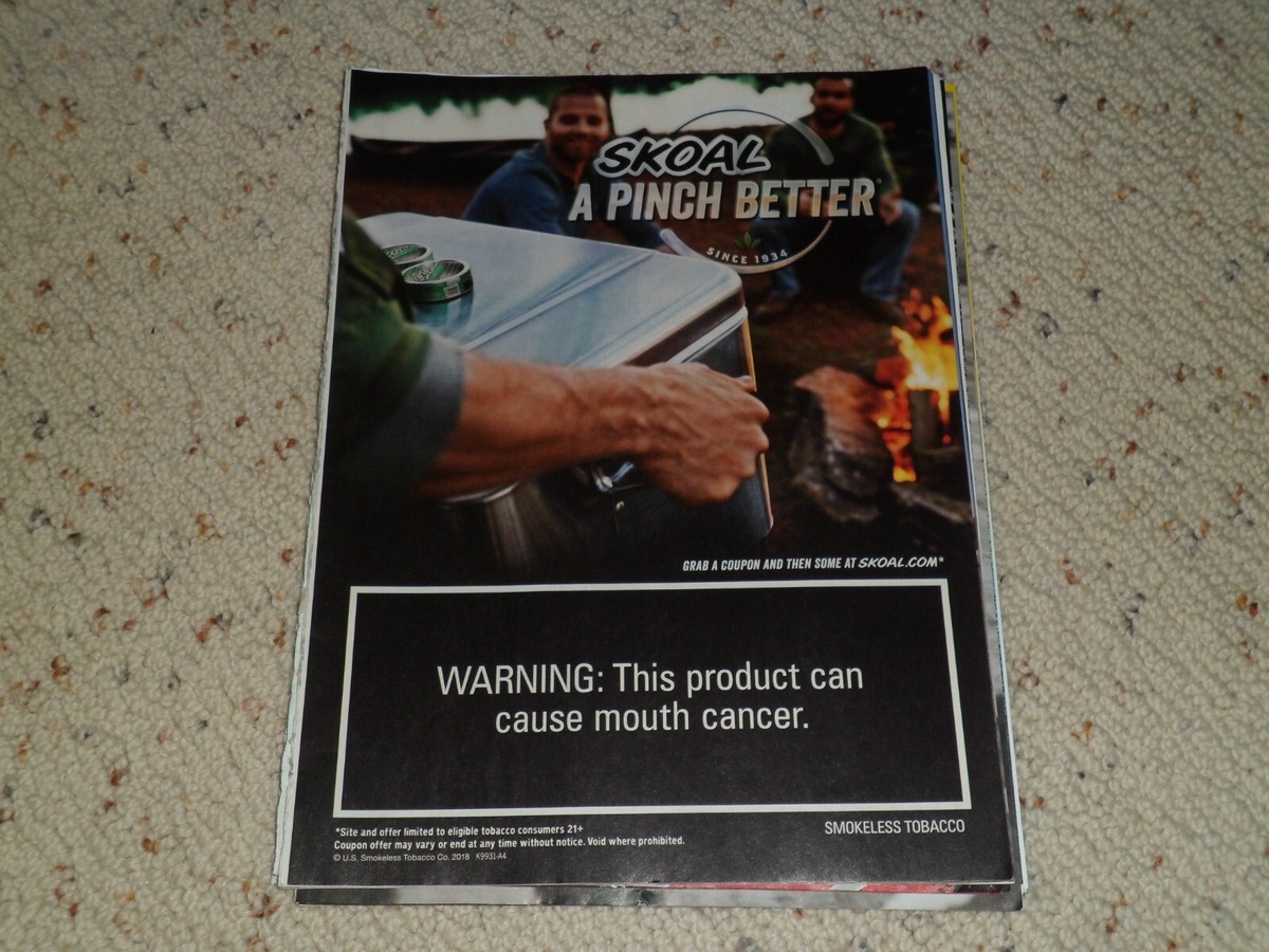 2018 SKOAL SMOKELESS TOBACCO AD / ARTICLE