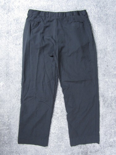 Pantalones Armani Para Hombre 35x30 Vestido Real Negro Parte Inferior Oficina Negocios Trabajo - Imagen 2 de 11