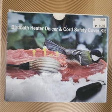 Sea Shell Bird Bath Heater De-Icer Outdoor Pond 65 Watt  with 39 inch Cord