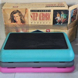 Vintage Jane Fonda Fitness Quest Step Aerobics 3 Tier Exercise Stepper in Box