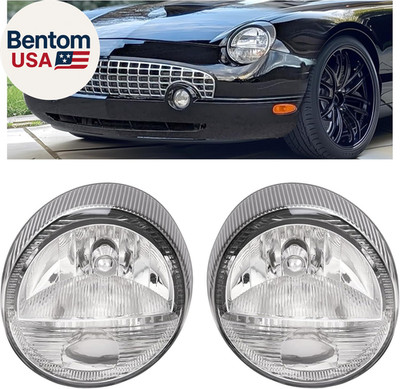 Pair Headlights Compatible with 2003-2005 Ford Thunderbird Replacement for 5W6Z1