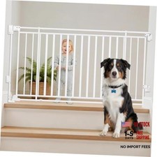 Baby Gate for Doorways Top/Bottom of Stairs-No Bottom Bar Extra Wide Walk