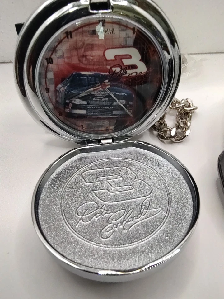 Reloj Bolsillo Franklin Mint Dale Earnhardt NASCAR #3 De Colección y Estuche Nuevo Foto 4 de 4