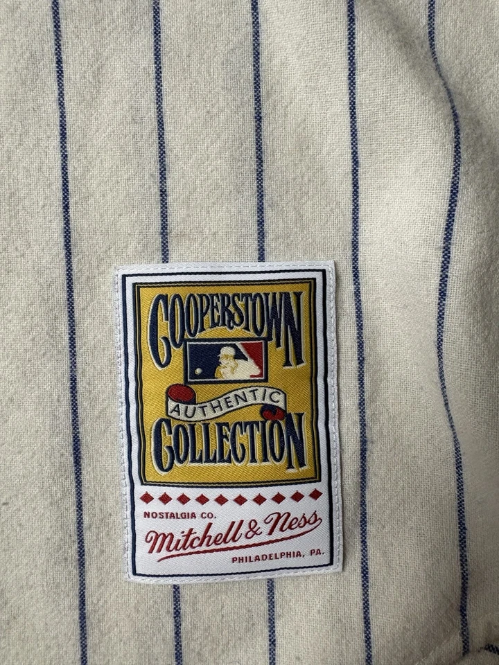 CAMISETA DE LANA MITCHELL & NESS AUTÉNTICA CHICAGO CUBS L ERNIE BANKS VENTA AL POR MENOR $350 Foto 2 de 4