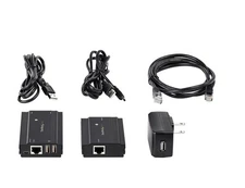 StarTech 4-Ports USB 2.0 Extender Hub Kit Black USB2004EXT100