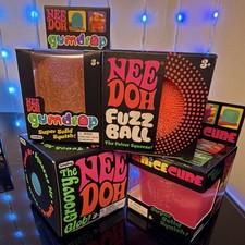 New Doh Squishy Viral 4 Pack Groovy Glob Gum Drop Fuzz Ball Nice Cube Fidget