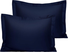 Cotton Standard Pillow Shams - 500 Thread Count Egyptian Cotton 20X26 Sham Cover