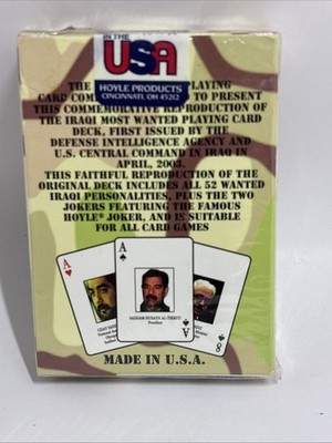 Iraq Most Wanted Playing Cards NEW - Sealed | eBay