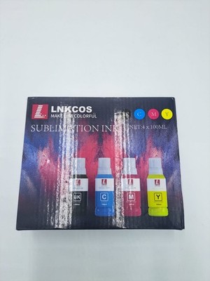 LNKCOS DTF Ink 4×100ML Refill for Heat Transfer Printing Direct to Film (BKCMYW)