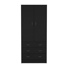 Armoire Ramey Black Bedroom Wardrobe