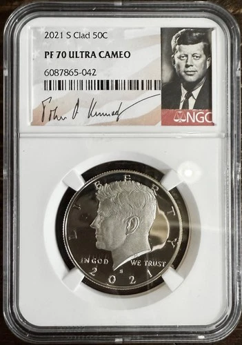 2021 S CLAD 50C PF70 Ultra Cameo Kennedy Half Dollar Proof NGC