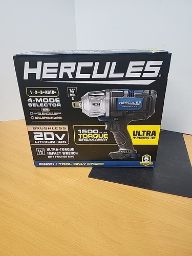 New Hercules HCB85B2 20V Li-Ion 1/2" Ultra-Torque Impact Wrench TOOL-ONLY #58887 - Picture 1 of 10