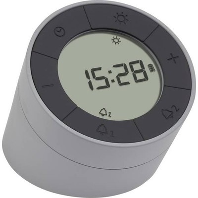 TFA Dostmann 60.2029.10 Quartz Alarm Clock Grey, Anthracite Alarm Times 2