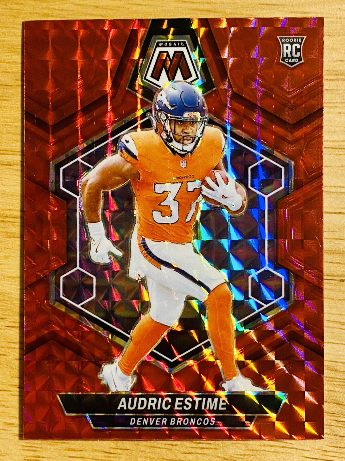 2024 Panini Mosaic AUDRIC ESTIME Red Prizm RC #392 Denver Broncos