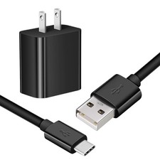 USB C Charger Cable Compatible with for Jitterbug Lively Smart 3rd Black