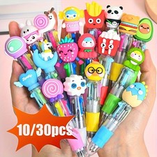 30Pcs Cartoon Cute Ballpoint Pen Set Colors Party Favor Classroom Birthday Gift
