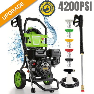 #ad 4200PSI Pressure Washer 4.0GPM 209CC Gas Power Washer 25ft Hose amp;4 Nozzles Yard# $339.99