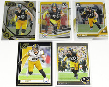 T.J. Watt Lot of 5 Cards Panini Select Optic Score Zenith Steelers NFL LB