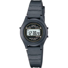 Q Q by Citizen Women's Digital Watch Black Strap Alarm Calendar Stop Watch 26mm