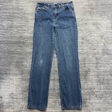 Levis 512 Jeans Size 8M Womens Perfectly Slimming Straight Stretch Blue Denim