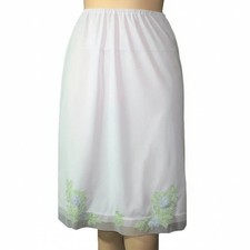 1960s Van Raalte Floral Applique Nylon Half Slip, X-Small