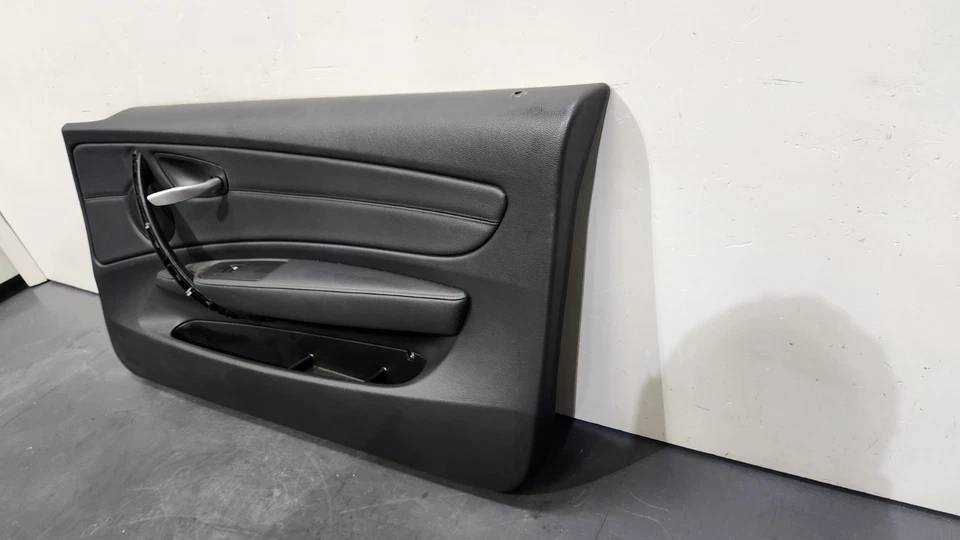 ✅ 08-13 OEM BMW E82 cupé puerta del pasajero delantero panel de tarjetas cuero negro Boston * Foto 4 de 4