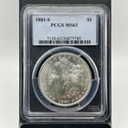 1881-S $1 Morgan Silver Dollar Coin PCGS MS63