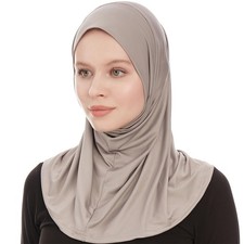 Plain Ready To Wear Amira Hijab Women Muslim Instant Jersey Scarf Soft