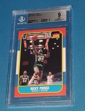 1986 Fleer Basketball Ricky Pierce #87 BGS 9 QUADS